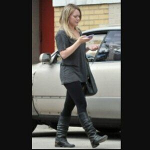 Golden Goose Charlie Knee High Wrinkled Riding Boots